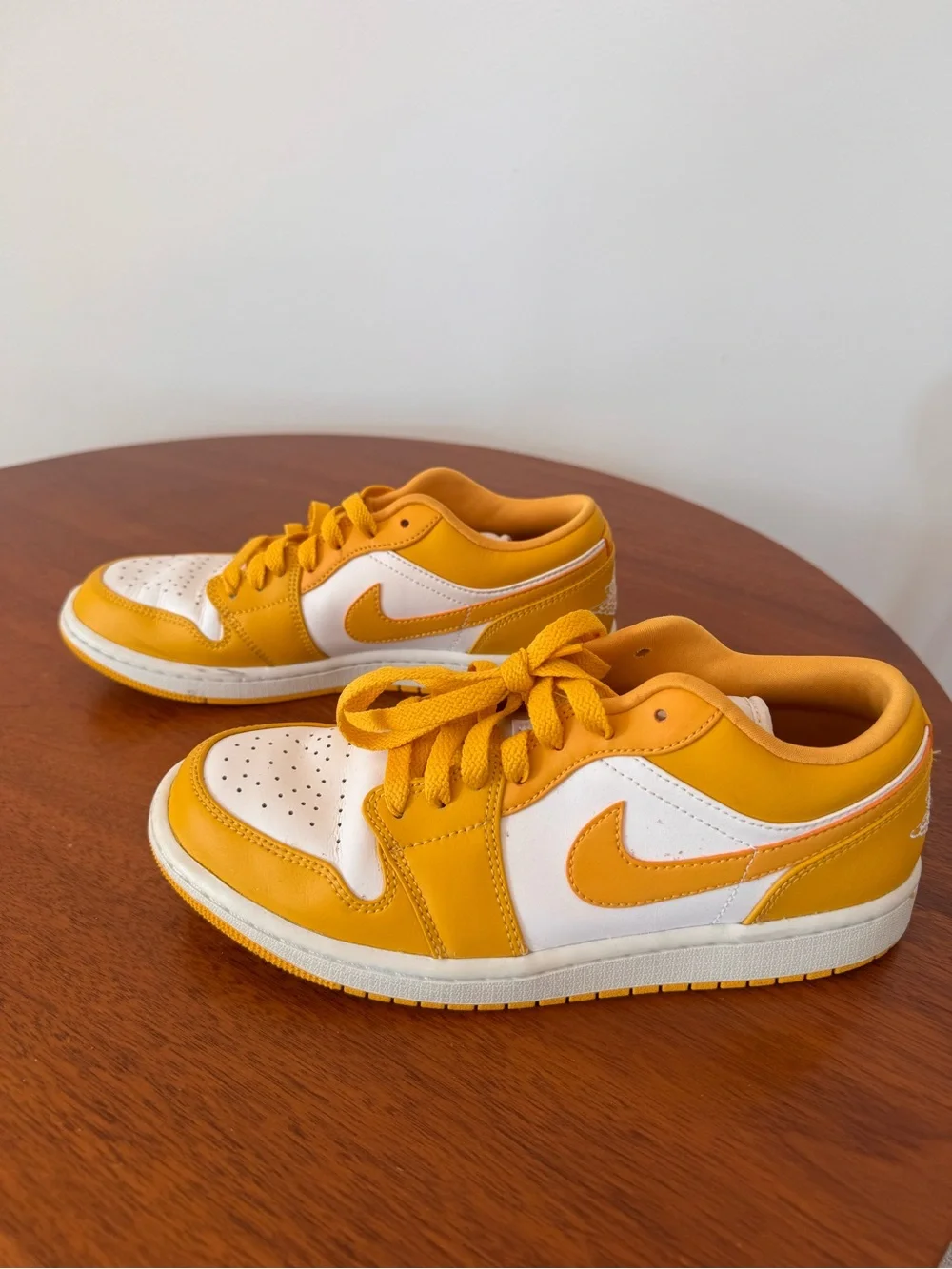Nike Low-Top Air Jordan 1 Sneakers in Yellow and White “Pollen”